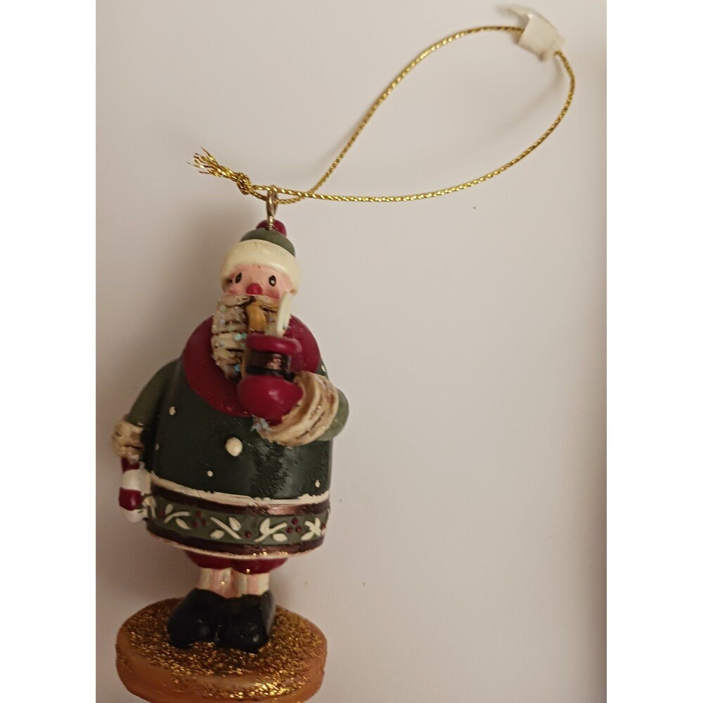 Lot of 9 Different Eclectic Santa Christmas Ornaments - Picture 11 of 11